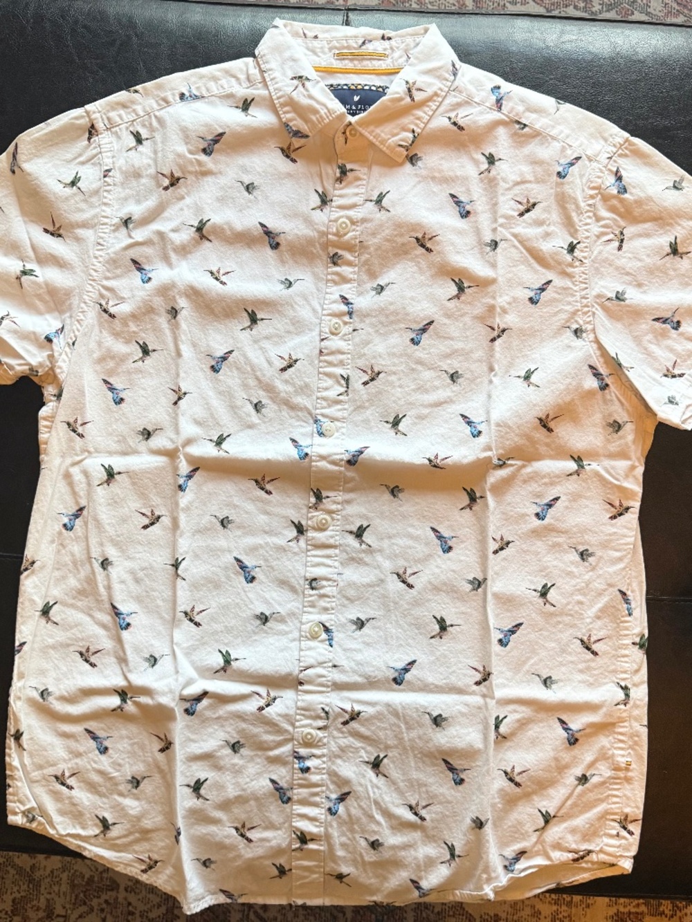 Denim & Flower Mens Short-sleeve Button-down